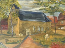 Kirche St. Thomas Pechau, aquarell